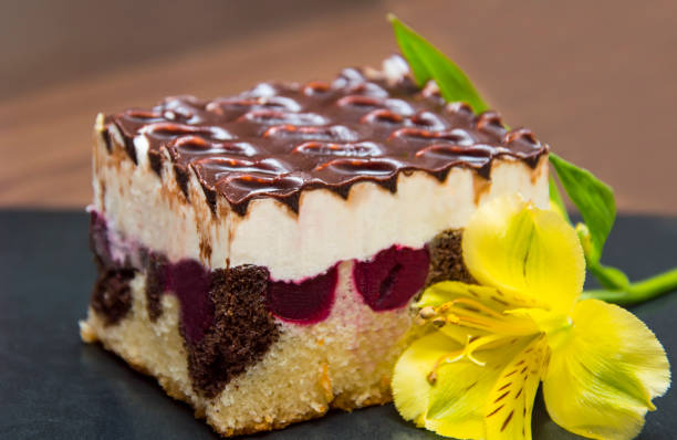 Classic torte with cherries and butter cream