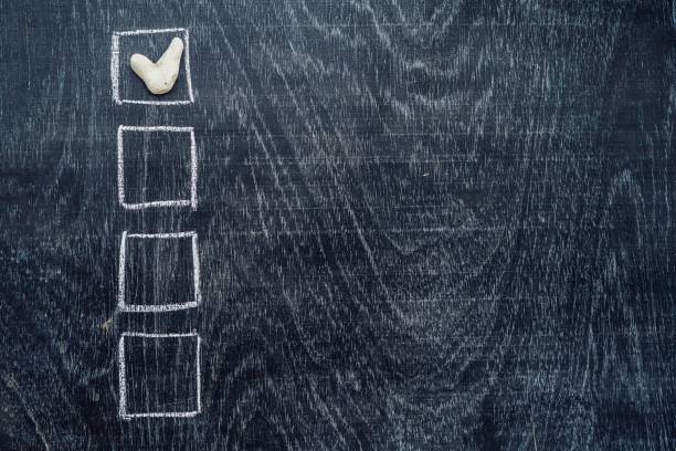istock checking mark on checklist, Tick in the box concept.. Marine theme 828507264