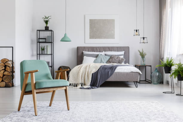 istock Armchair on carpet 828515442