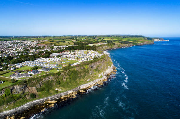 istock Ballycastle and cliffs, Northern Ireland. Aerial view 828532370