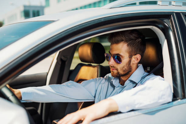 istock Driving fast car through the city 828543728