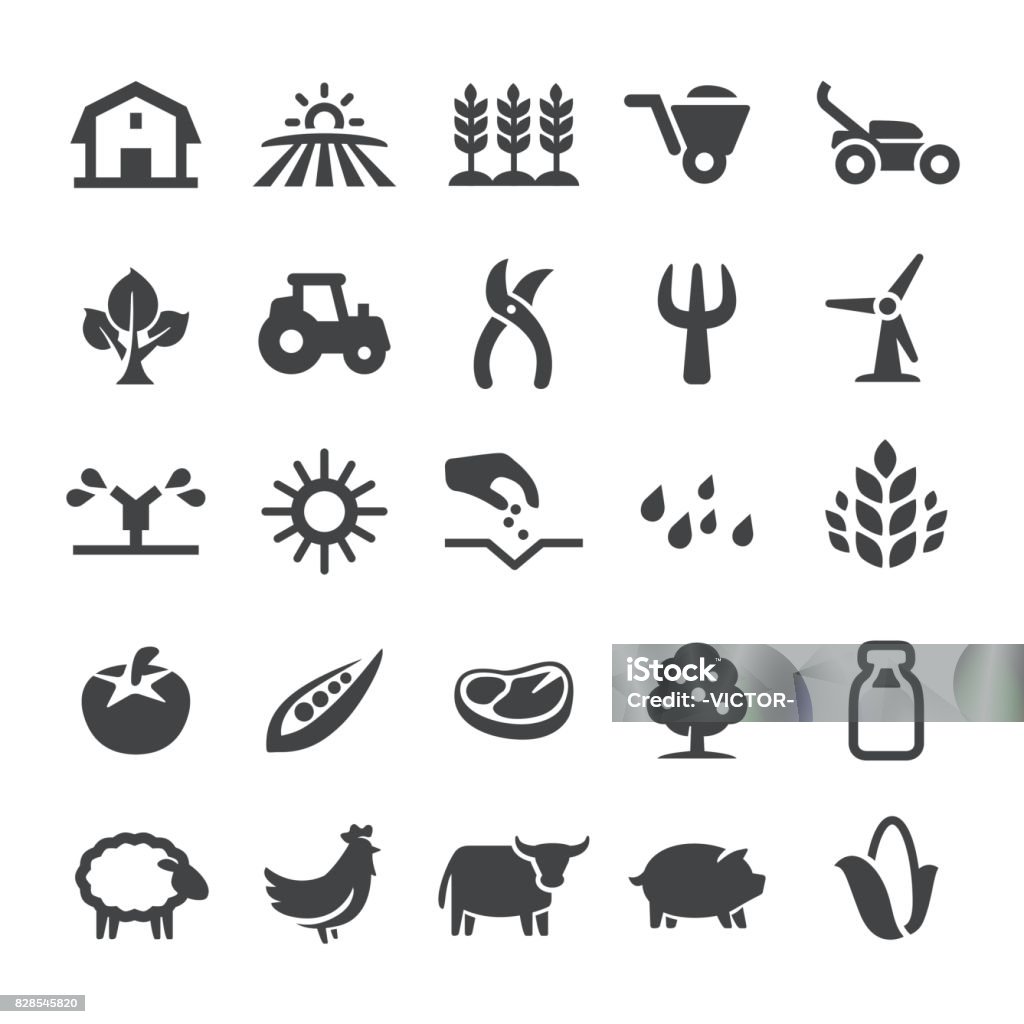 Landbouw Icons - slimme serie - Royalty-free Landbouw vectorkunst