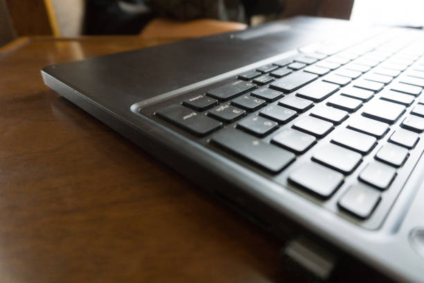 close up laptop keyboard