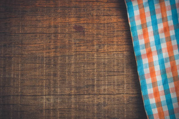 istock background wooden table with a tablecloth  with filter effect retro vintage style 828573798