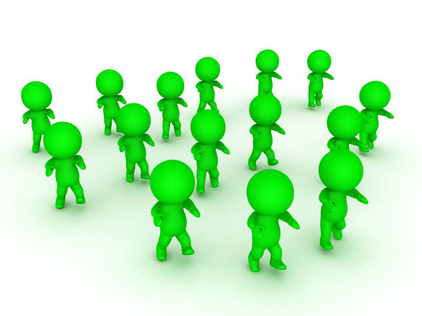 3D illustration of green zombie apocalypse. Isolated on white.