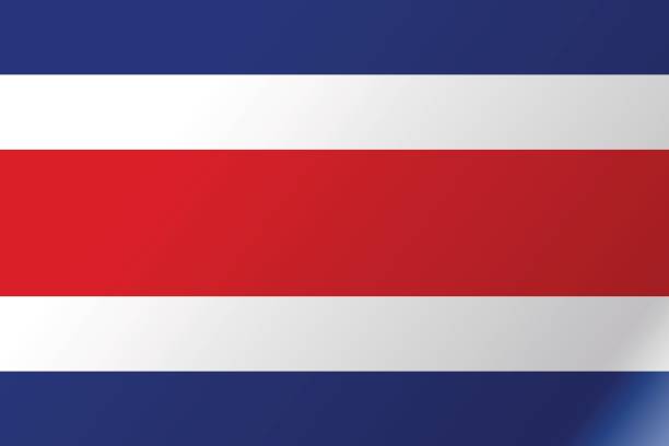 Flag Costa Rica flat icon Flag Costa Rica flat icon. State insignia of the nation in flat style on the entire page. National symbol in the form of a vector illustration free school borders clip art stock illustrations