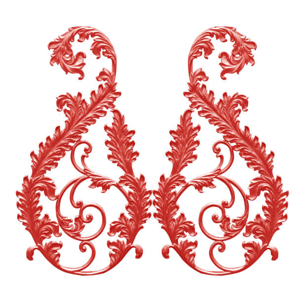 Ornament elements, vintage floral designs