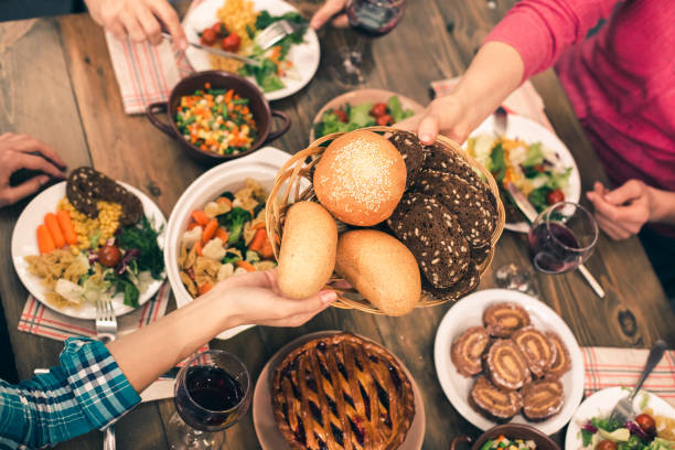 istock Nice family having tasty dinner 828605698