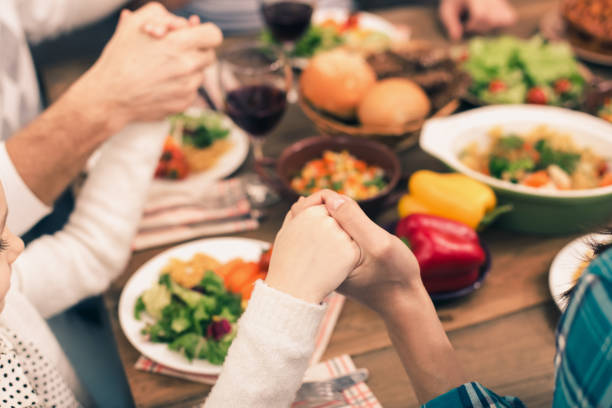 istock Nice family having tasty dinner 828605814
