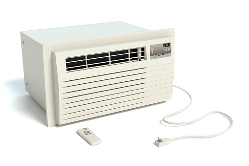 3d illustration of a window air conditioner