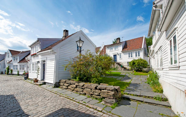 istock Shiny white Stavanger old town, Norway 828663900