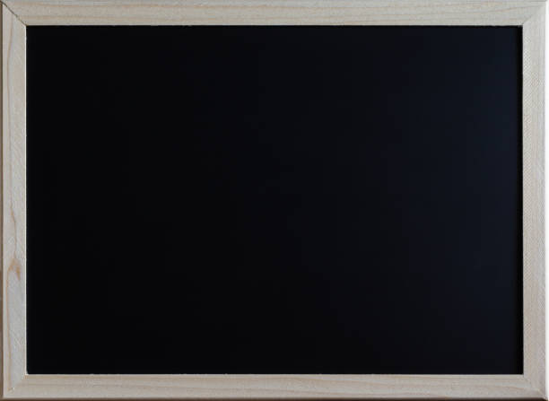 木製フレームで空の黒板。 - blackboard writing chalk teacher ストックフォトと画像