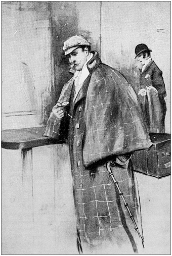 Antique illustration: Detective