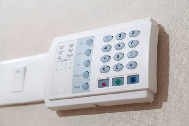home sicherheit alarm system - zeitdieb fotos stock-fotos und bilder