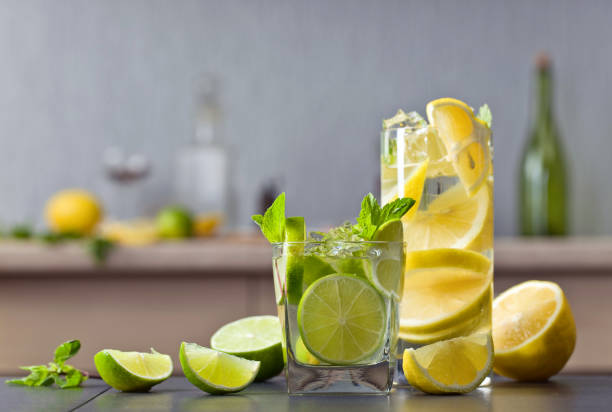 istock Cocktail with citrus and peppermint. 828740278