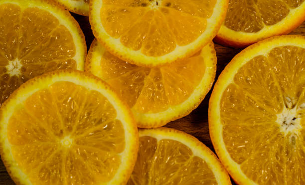 istock Background of the orange slices. Top view 828766512