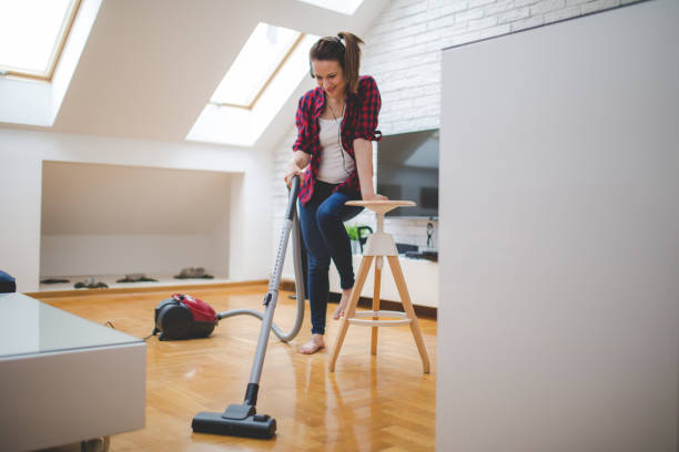 istock Maid cleaning the room 828782026