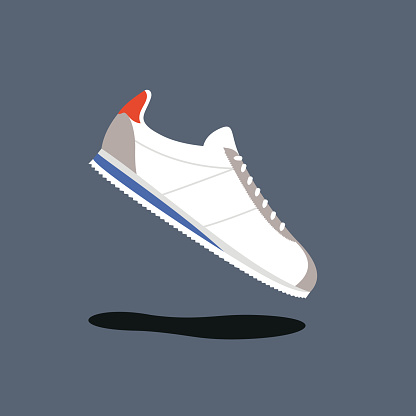 Suffix chain taste Classic Running Shoes Vector Illustration Stock Illustration - Download  Image Now - Sports Shoe, Canvas Shoe, Vector - iStock