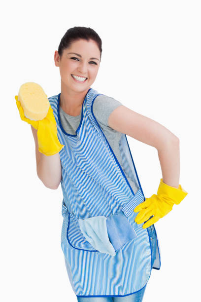istock Cleaning woman presenting a sponge 828802958
