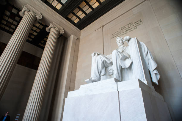 мемориал линкольна - abraham lincoln washington dc statue president стоковые фото и изображения