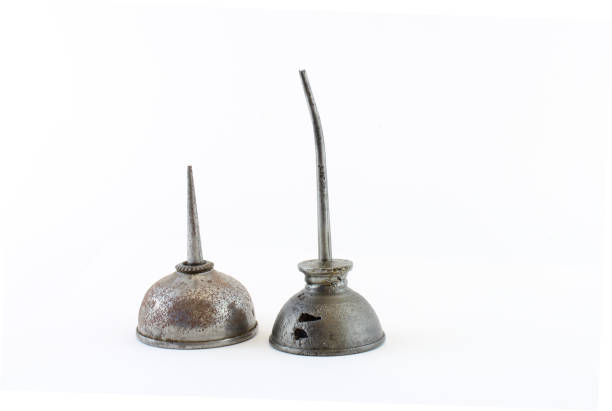 istock Two steel oil cans of different heights 828828152
