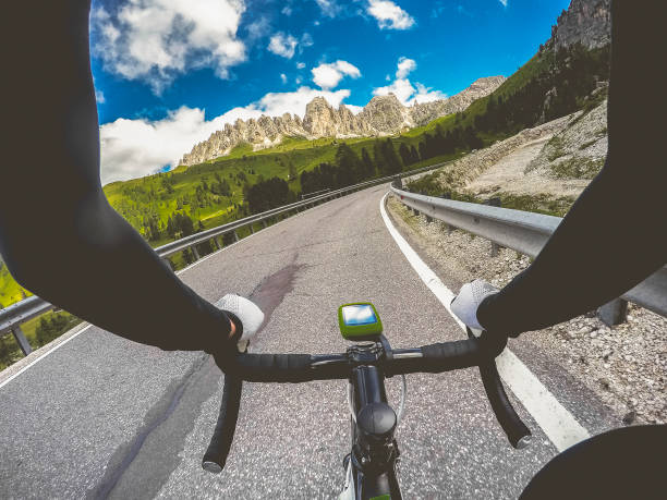 istock Personal view of on bicyclce 828878998