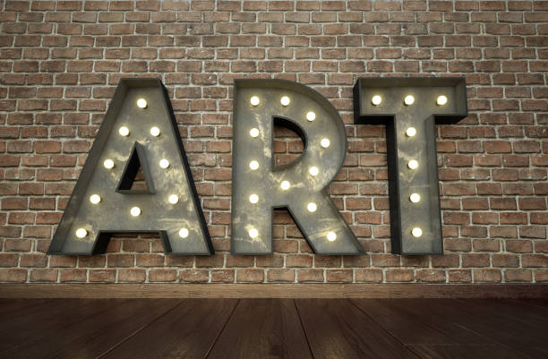 istock Loft styled interior with bulbsign letters, ART 828933238