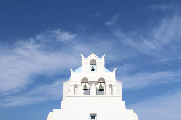 istock Local Traditional Santorini Church with Bells 828992982