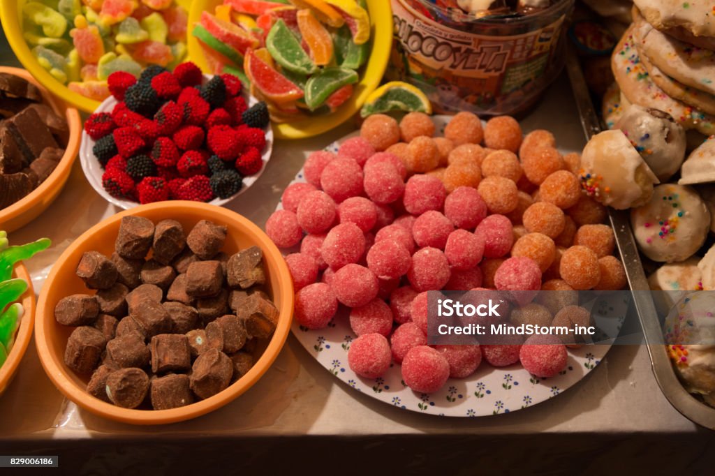 Traditional sweets at Corpus Christi Traditional sweets at Corpus Christi celebration in Ecuador Bright Stock Photo