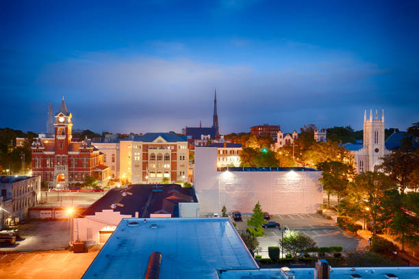 istock Downtown Wilmington, NC at night. 829019400