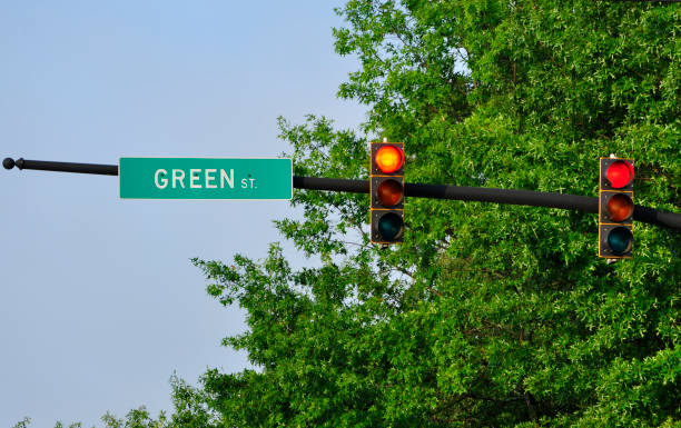 istock Red Lights on Green Street 829038948