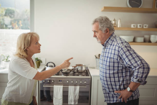 istock Senior couple arguing in kitchen 829073892