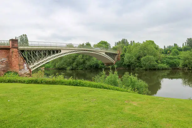 Bridge across River Severn, Holt Heath, Worcestershire, England.