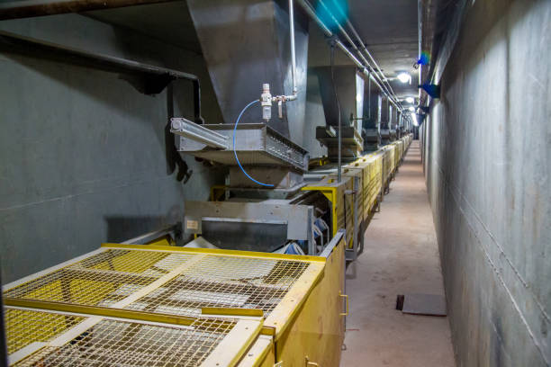 istock Industrial sugar conveyor production line factory cane 829087356