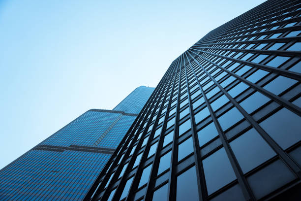 istock Big building on a street on Chicago Downtown 829105618
