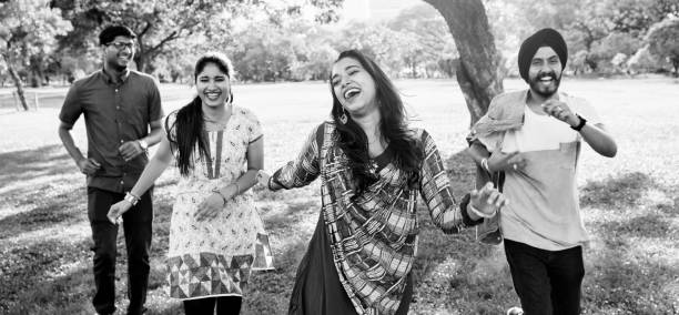 istock Indian Friends Cheerful Park Concept 829150600