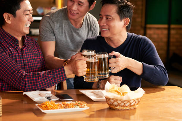 Toasting friends