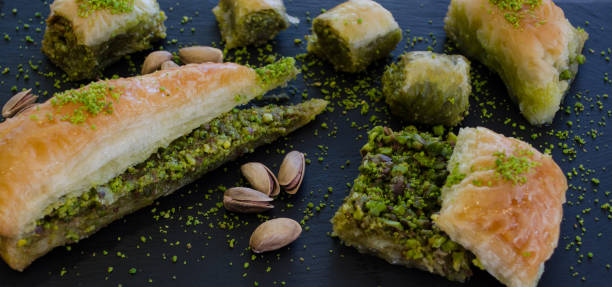istock Pistachio and baklava varieties 829190822