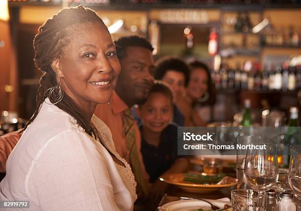 Multigenerational African American Family Dining Stock Photo - Download Image Now - Dining, Seattle, Teenager