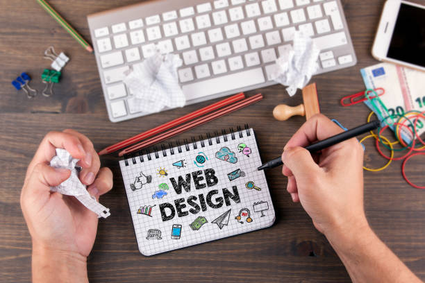 istock Web Design concept brainstorming by the office desk with stationery 829203116