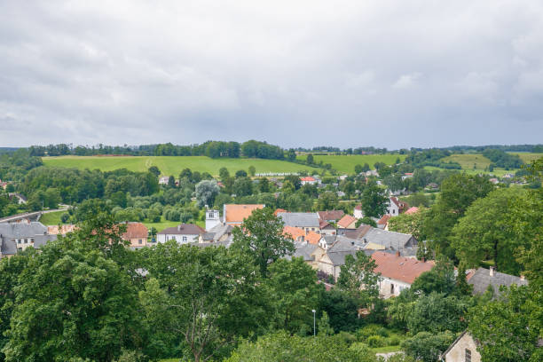 istock Sabile city with roofs and Meadows. 2017 Latvia 829212634