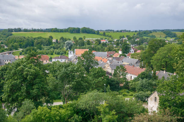 istock Sabile city with roofs and Meadows. 2017 Latvia 829214782
