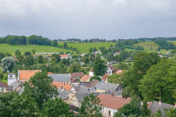 istock Sabile city with roofs and Meadows. 2017 Latvia 829214978