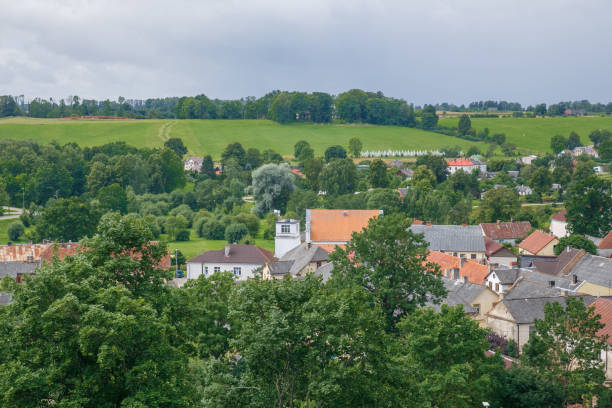 istock Sabile city with roofs and Meadows. 2017 Latvia 829214998