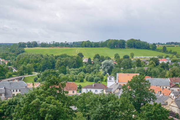 istock Sabile city with roofs and Meadows. 2017 Latvia 829217098