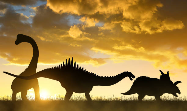 istock Silhouette of dinosaurs. 829226934