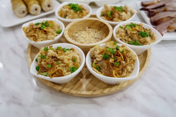 istock Fried rice paper with meat, sausage, egg and jam , Vietnamese cuisine. 829253316