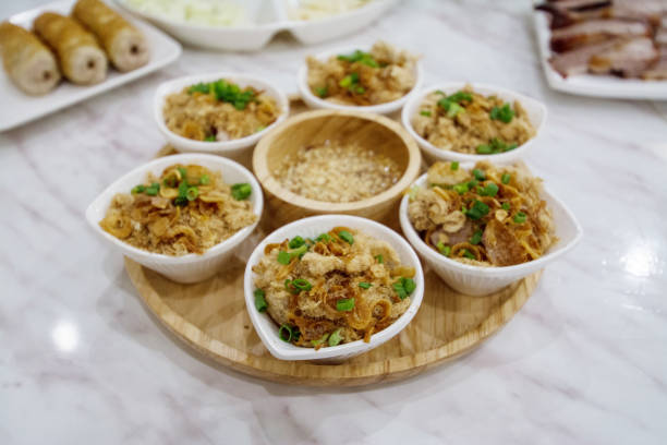 istock Fried rice paper with meat, sausage, egg and jam , Vietnamese cuisine. 829253362