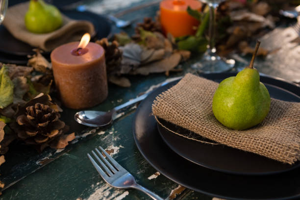istock Close up pf pear served in plate 829257962
