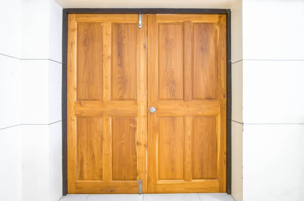 istock brown wooden door 829258222